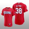 Miami Marlins Jorge Alfaro Men's 2021 City Connect Jersey Red Authentic