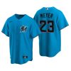 Miami Marlins Max Meyer Blue 2020 MLB Draft Alternate Replica Jersey