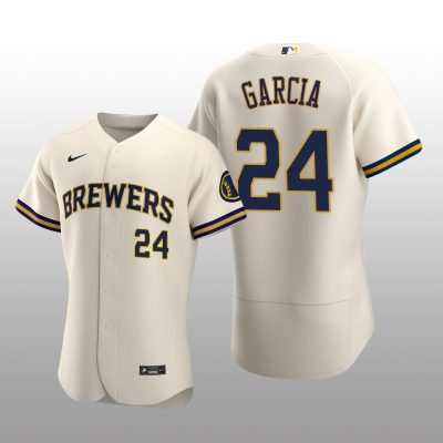 Milwaukee Brewers Avisail Garcia Authentic Home Team Cream Jersey