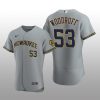 Milwaukee Brewers Brandon Woodruff Authentic Road Team Gray Jersey