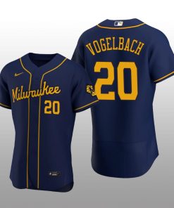 Milwaukee Brewers Daniel Vogelbach Authentic Alternate Team Navy Jersey
