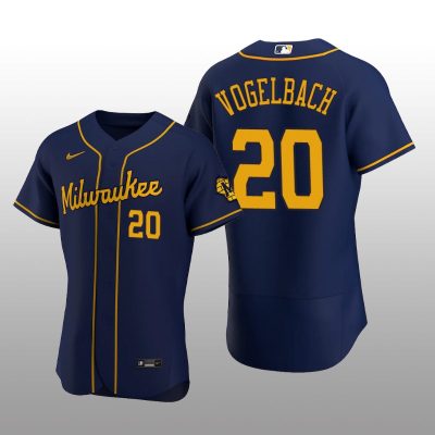 Milwaukee Brewers Daniel Vogelbach Authentic Alternate Team Navy Jersey