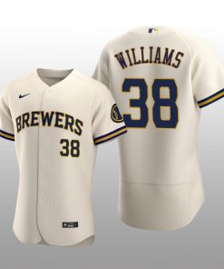 Milwaukee Brewers Devin Williams Authentic Home Team Cream Jersey