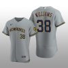 Milwaukee Brewers Devin Williams Authentic Road Team Gray Jersey