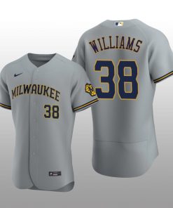 Milwaukee Brewers Devin Williams Authentic Road Team Gray Jersey
