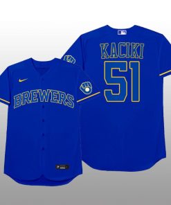 Milwaukee Brewers Freddy Peralta 2021 MLB Players Weekend Nickname Blue Jersey