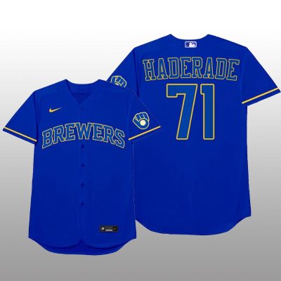 Milwaukee Brewers Josh Hader MLB Players Weekend Nickname Blue Jersey