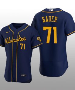 Milwaukee Brewers Josh Hader Authentic Alternate Team Navy Jersey