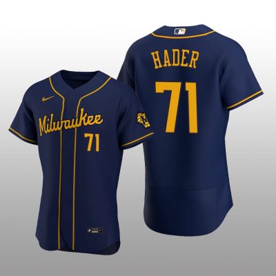 Milwaukee Brewers Josh Hader Authentic Alternate Team Navy Jersey