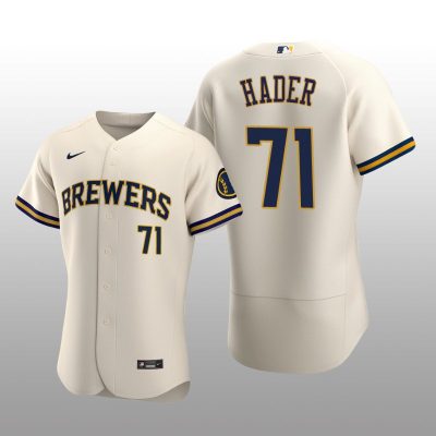 Milwaukee Brewers Josh Hader Authentic Home Team Cream Jersey