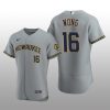 Milwaukee Brewers Kolten Wong Authentic Road Team Gray Jersey