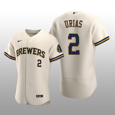 Milwaukee Brewers Luis Urias Authentic Home Team Cream Jersey