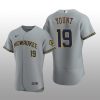 Milwaukee Brewers Robin Yount Authentic Road Team Gray Jersey