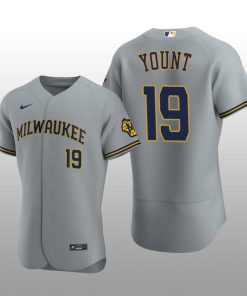 Milwaukee Brewers Robin Yount Authentic Road Team Gray Jersey