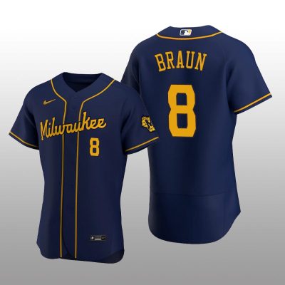 Milwaukee Brewers Ryan Braun Authentic Alternate Team Navy Jersey