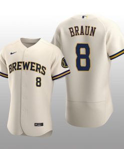 Milwaukee Brewers Ryan Braun Authentic Home Team Cream Jersey