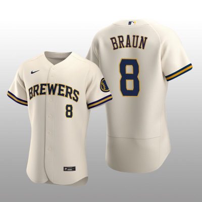 Milwaukee Brewers Ryan Braun Authentic Home Team Cream Jersey