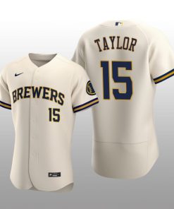 Milwaukee Brewers Tyrone Taylor Authentic Home Team Cream Jersey