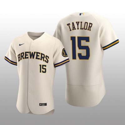 Milwaukee Brewers Tyrone Taylor Authentic Home Team Cream Jersey