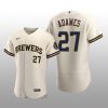 Milwaukee Brewers Willy Adames Authentic Home Team Cream Jersey