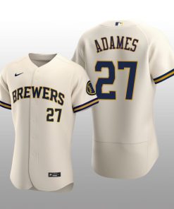 Milwaukee Brewers Willy Adames Authentic Home Team Cream Jersey