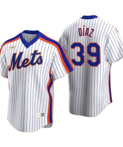 New York Mets Edwin Diaz White Cooperstown Collection Home Jersey