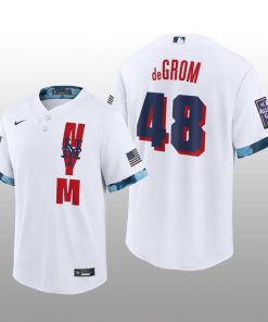 New York Mets Jacob deGrom 2021 MLB All-Star Game Replica White Jersey
