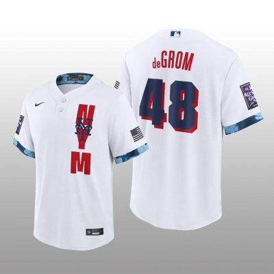New York Mets Jacob deGrom MLB All-Star Game Replica White Jersey