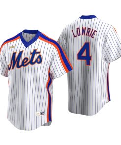 New York Mets Jed Lowrie White Cooperstown Collection Home Jersey