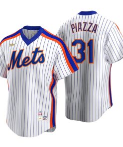 New York Mets Mike Piazza White Cooperstown Collection Home Jersey