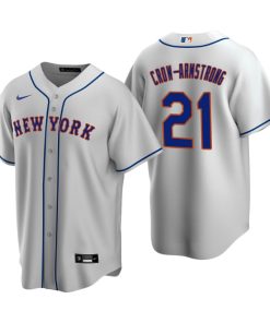 New York Mets Pete Crow-Armstrong Gray 2020 MLB Draft Road Replica Jersey