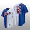 New York Mets Replica Jersey Francisco Lindor Royal-White Split