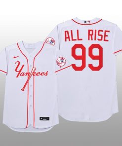New York Yankees Aaron Judge 2021 MLB Players Weekend Nickname White Jersey