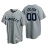 New York Yankees Custom Gray Cooperstown Collection Road Jersey