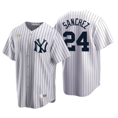 New York Yankees Gary Sanchez White Cooperstown Collection Home Jersey