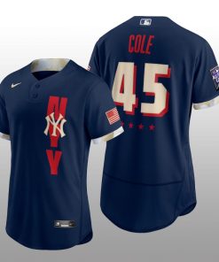 New York Yankees Gerrit Cole 2021 MLB All-Star Game Authentic Navy Jersey