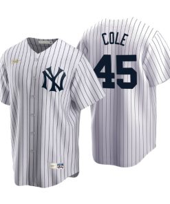 New York Yankees Gerrit Cole White Cooperstown Collection Home Jersey