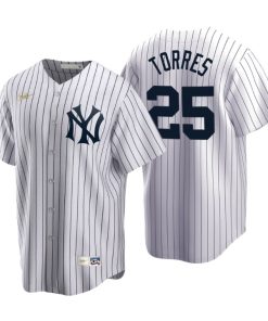 New York Yankees Gleyber Torres White Cooperstown Collection Home Jersey