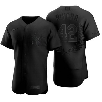 New York Yankees Mariano Rivera Black Award Collection Hall of Fame Jersey