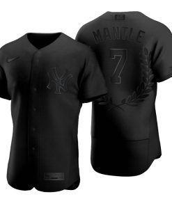 New York Yankees Mickey Mantle Black Award Collection Retired Jersey