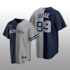 New York Yankees Split Nike Jersey Aaron Judge Navy-Gray Splicing