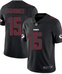 Nike Chiefs #15 Patrick Mahomes Black Stitched NFL Limited Rush Impact Jersey