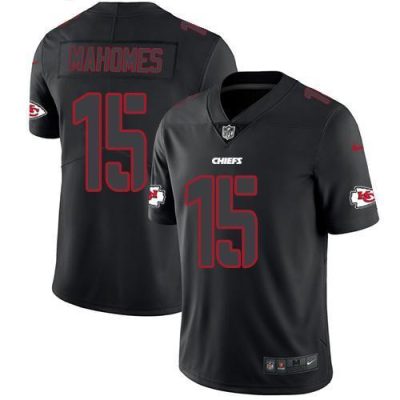 Nike Chiefs #15 Patrick Mahomes Black Stitched NFL Limited Rush Impact Jersey