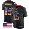 Nike Chiefs #15 Patrick Mahomes Black Stitched NFL Limited Rush USA Flag Jersey