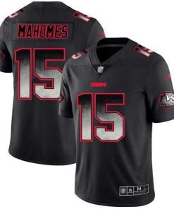 Nike Chiefs #15 Patrick Mahomes Black Stitched NFL Vapor Untouchable Limited Smoke Fashion Jersey
