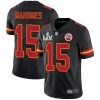 Nike Chiefs #15 Patrick Mahomes Black Super Bowl LV Bound Stitched NFL Limited Rush Jersey