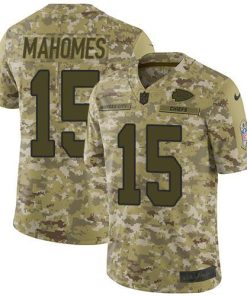 Nike Chiefs #15 Patrick Mahomes Camo Stitched NFL Limited 2018 Salute To Service Jersey