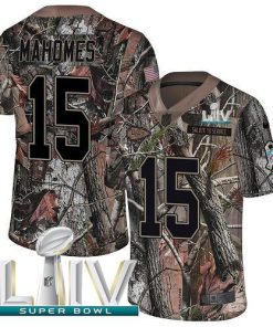 Nike Chiefs #15 Patrick Mahomes Camo Super Bowl LIV 2020 Stitched NFL Limited Rush Realtree Jersey