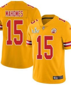 Nike Chiefs #15 Patrick Mahomes Gold Super Bowl LV Bound Stitched NFL Limited Inverted Legend Jersey