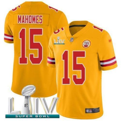 Nike Chiefs #15 Patrick Mahomes Gold Super Bowl LIV 2020 Stitched NFL Limited Inverted Legend Jersey